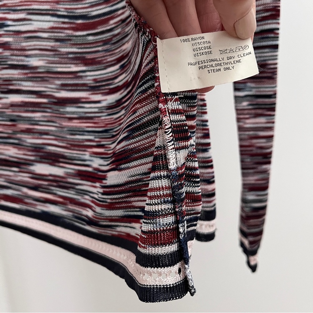 Vintage Missoni long sleeve button front cardigan 40 Italy flame smooth knit - Picture 8 of 10